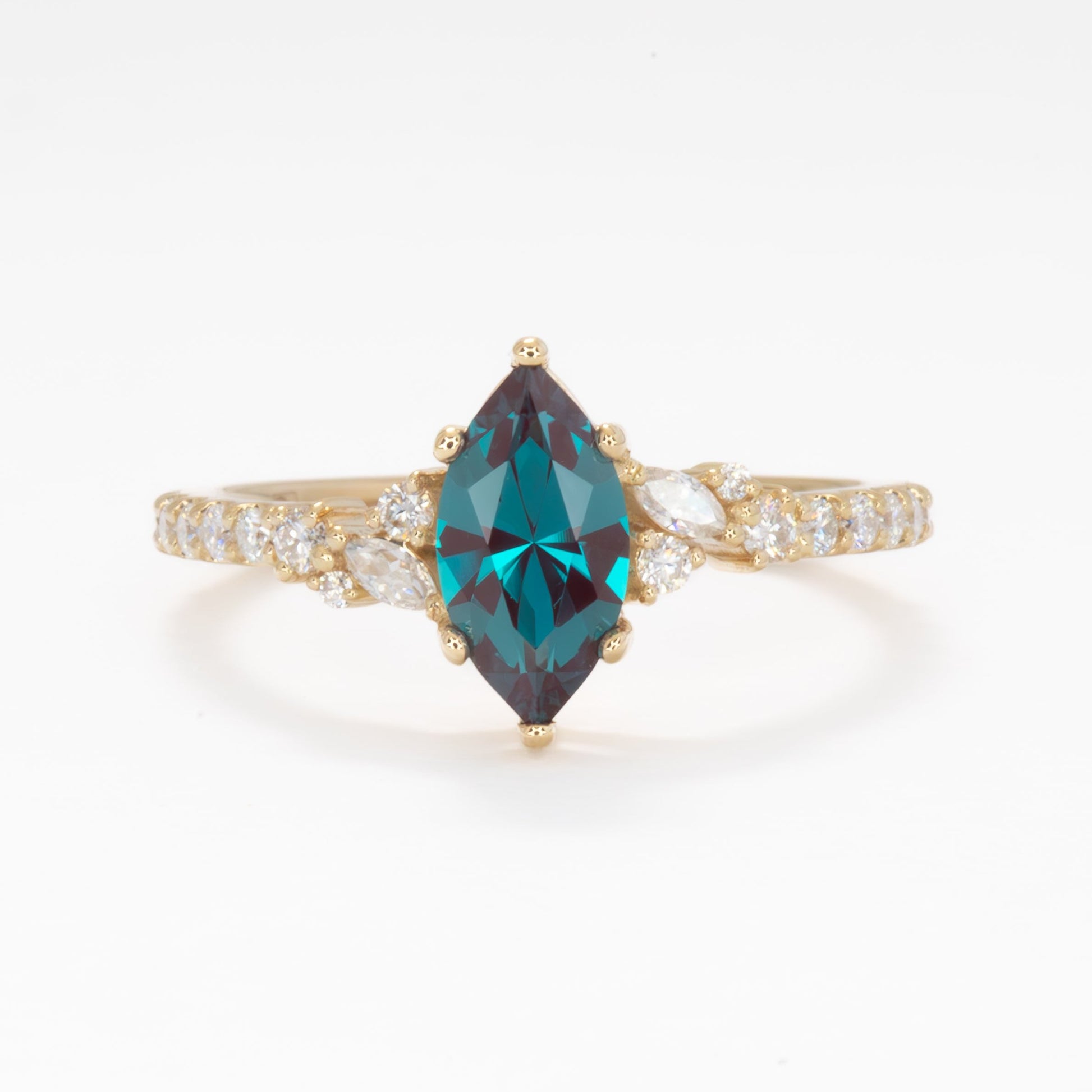 rachelle ring with marquise lab alexandrite