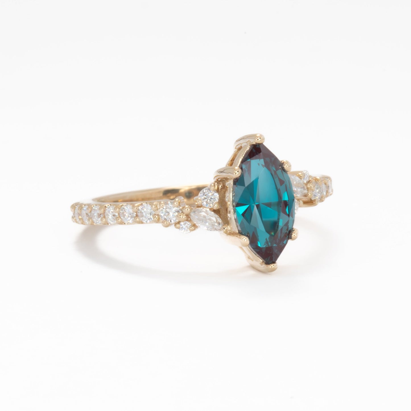 rachelle ring with marquise lab alexandrite