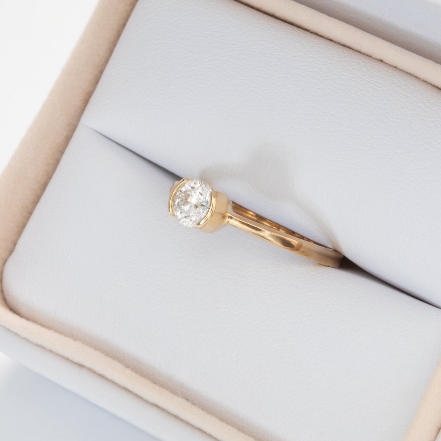 reese round lab diamond solitaire in yellow gold