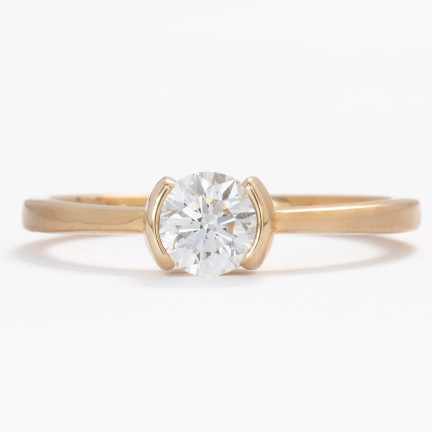 reese round lab diamond solitaire in yellow gold