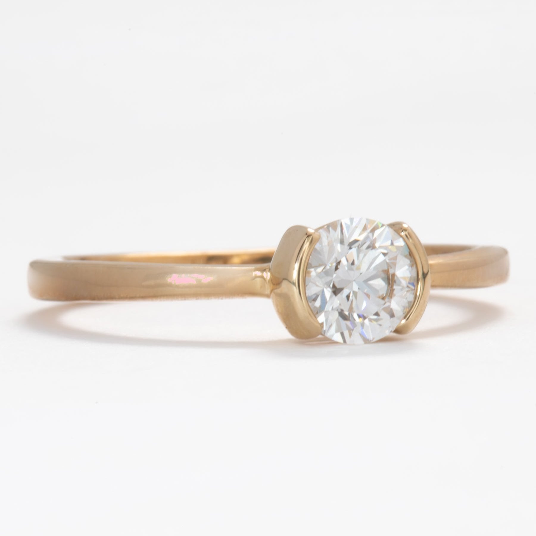 reese round lab diamond solitaire in yellow gold