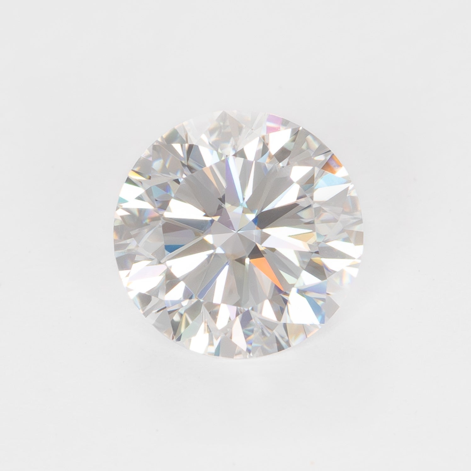 white moissanite round brilliant