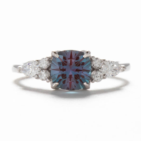 Teagan alexandrite nature inspired engagement ring